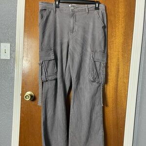 Disclosure Brand Gray Wide Leg Cargo Pants (size 15)